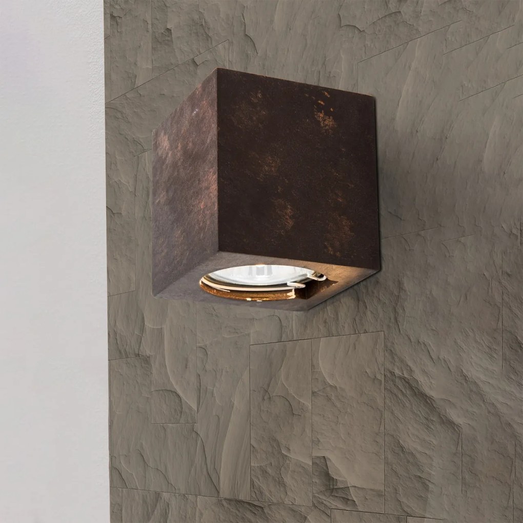 Aplica LED de perete design ambiental Cube antique rustic