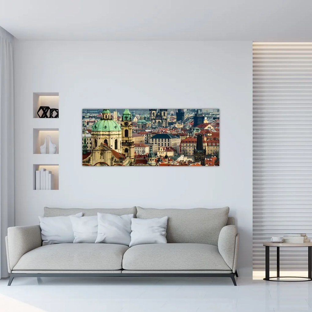 Tablou - Panorama din Praga (120x50 cm)
