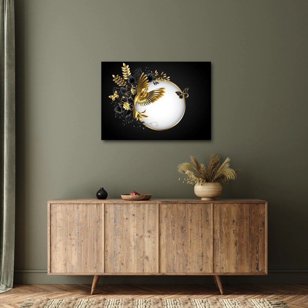 Tablou - Bile cu motive aurii (70x50 cm)