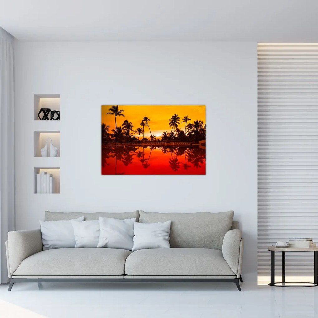 Tablou - Apus de soare deasupra rezortului (90x60 cm)