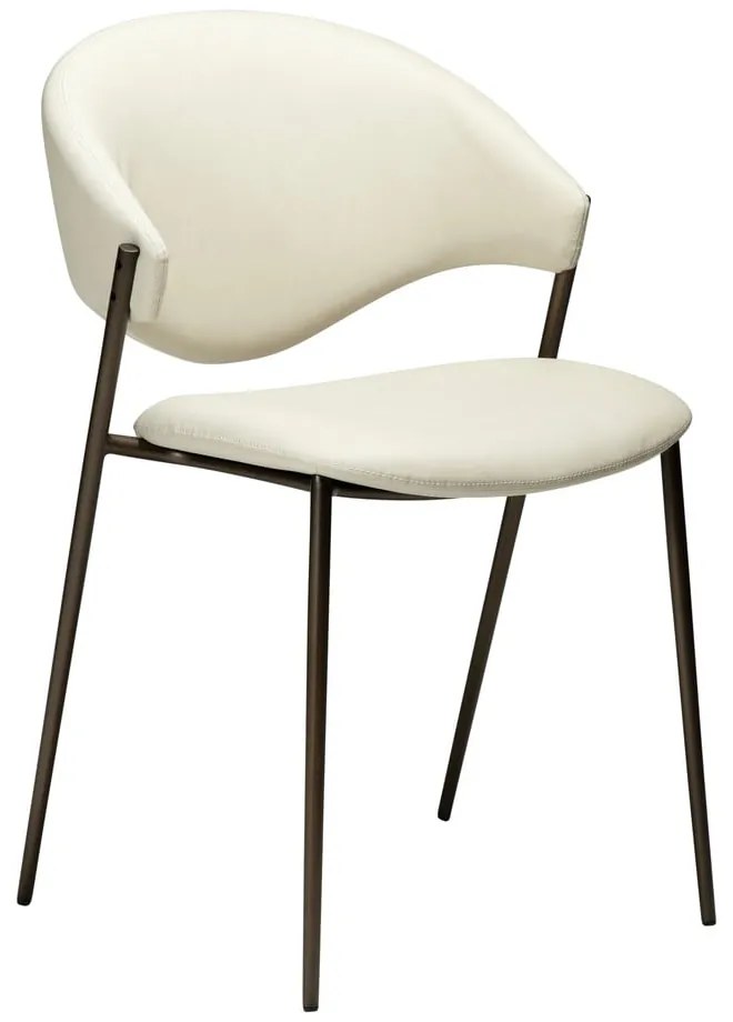 Scaun de dining fildeș din imitație de piele Zone – DAN-FORM Denmark