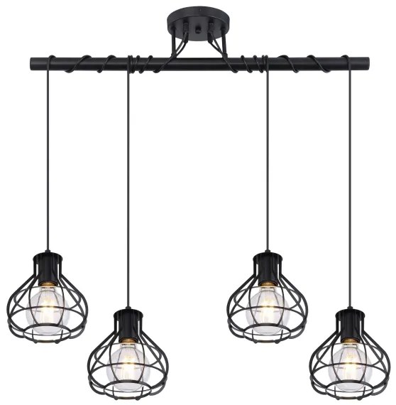 Lustră pe cablu Globo 15388-4D CLASTRA 4xE27/60W/230V