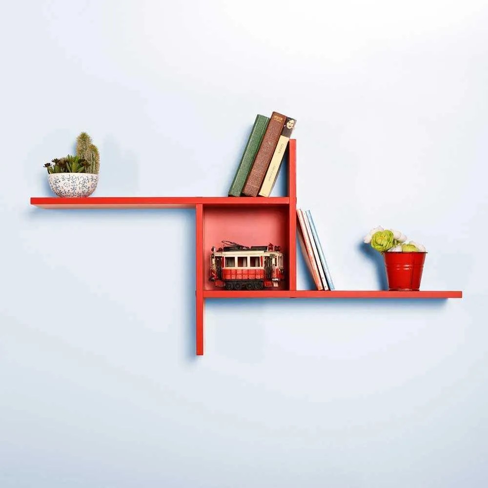 Raft de perete Adore Windmill cu 3 Compartimente, 100 x 50 x 18 cm