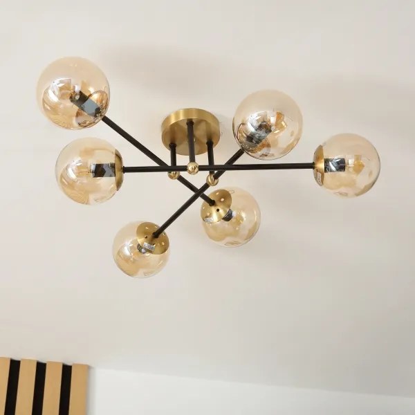 Brilagi - Lustră aplicată MALIVA, 6xE14/15W/230V, aurie