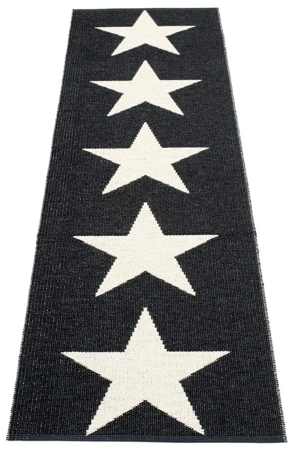 Covor tip traversă pentru interior și exterior alb-negru 70x150 cm Viggo Black – Pappelina