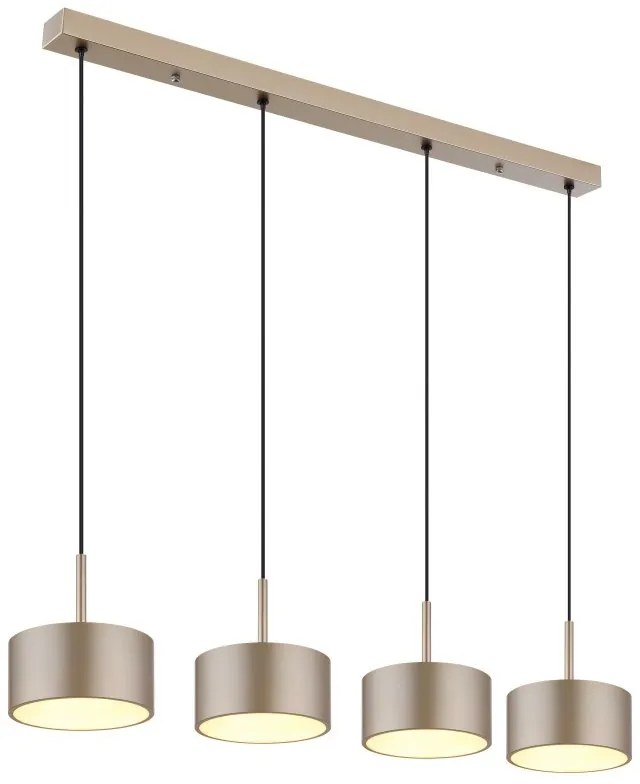 Lustra cu 4 Pendule LED sampanie negru RAYMOND