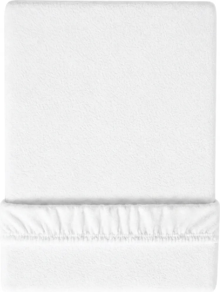 Cearsaf din fleece LUXESSA 90x200 cm, alb
