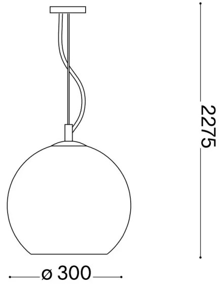 Lustră pe cablu Ideal Lux NEMO 1xE27/42W/230V d. 30 cm bej
