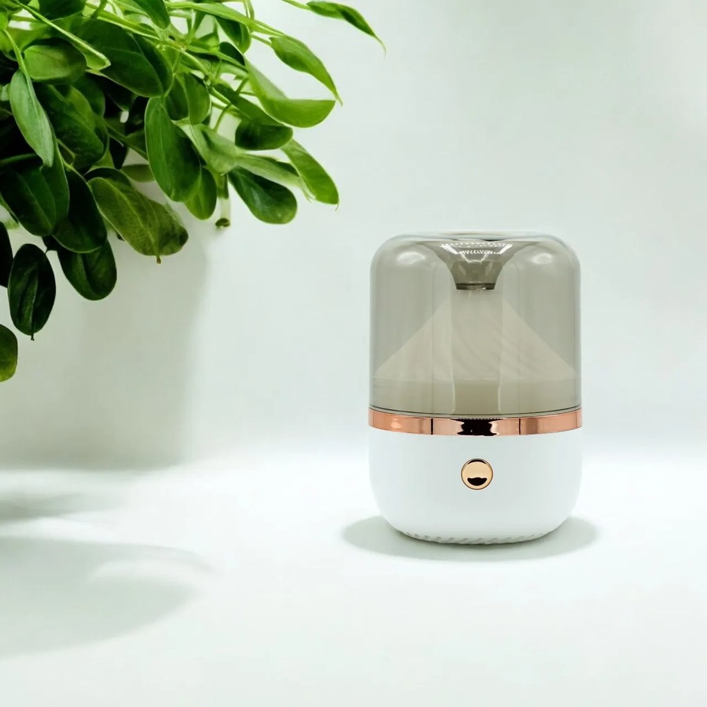 Difuzor Aromatic Urban Alb și Bronz - USB - Schimbare de Culoare