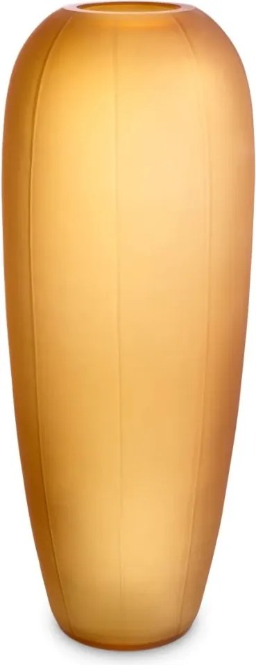 Vas decorativ din sticla design LUX Zenna L, amber