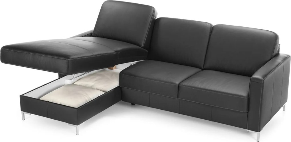 Colțar lemn masiv BASIC, 232 × 85 × 165 cm - Stânga