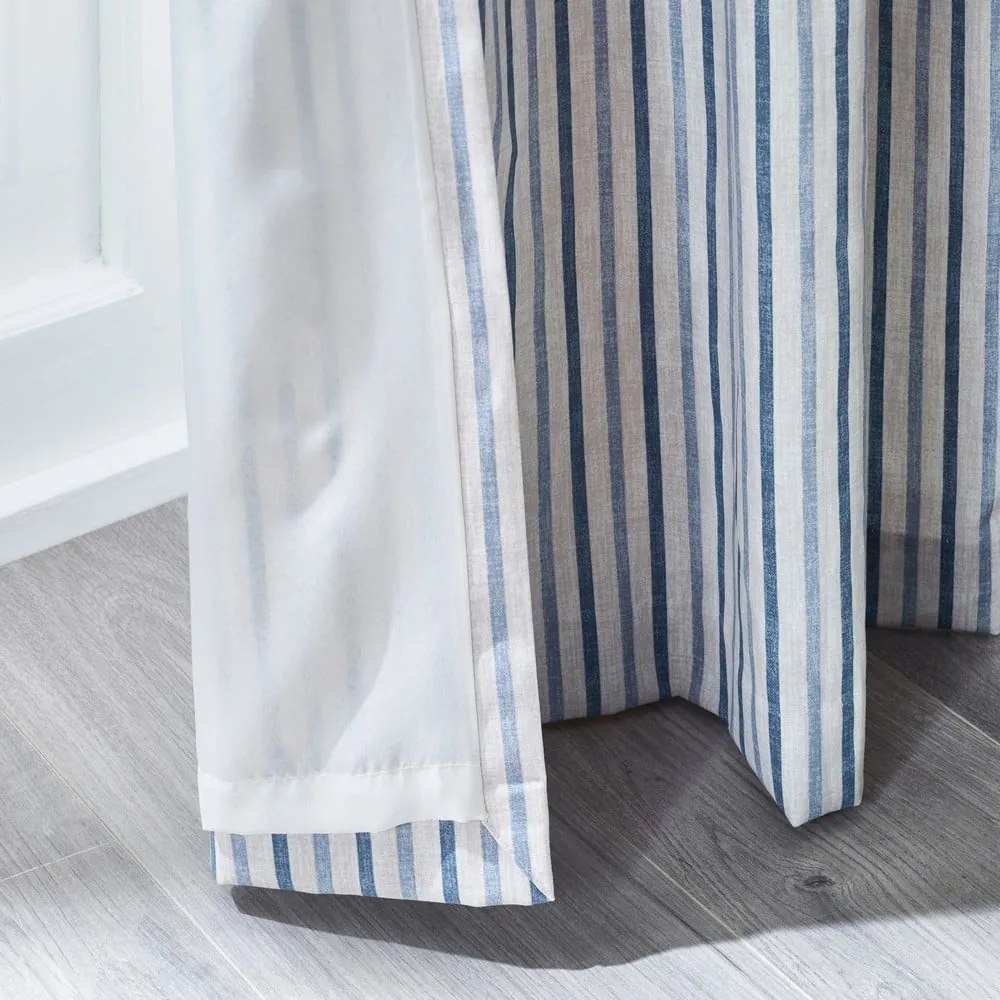 Draperii albastre 2 buc. 168x229 cm Logan Stripe – Catherine Lansfield