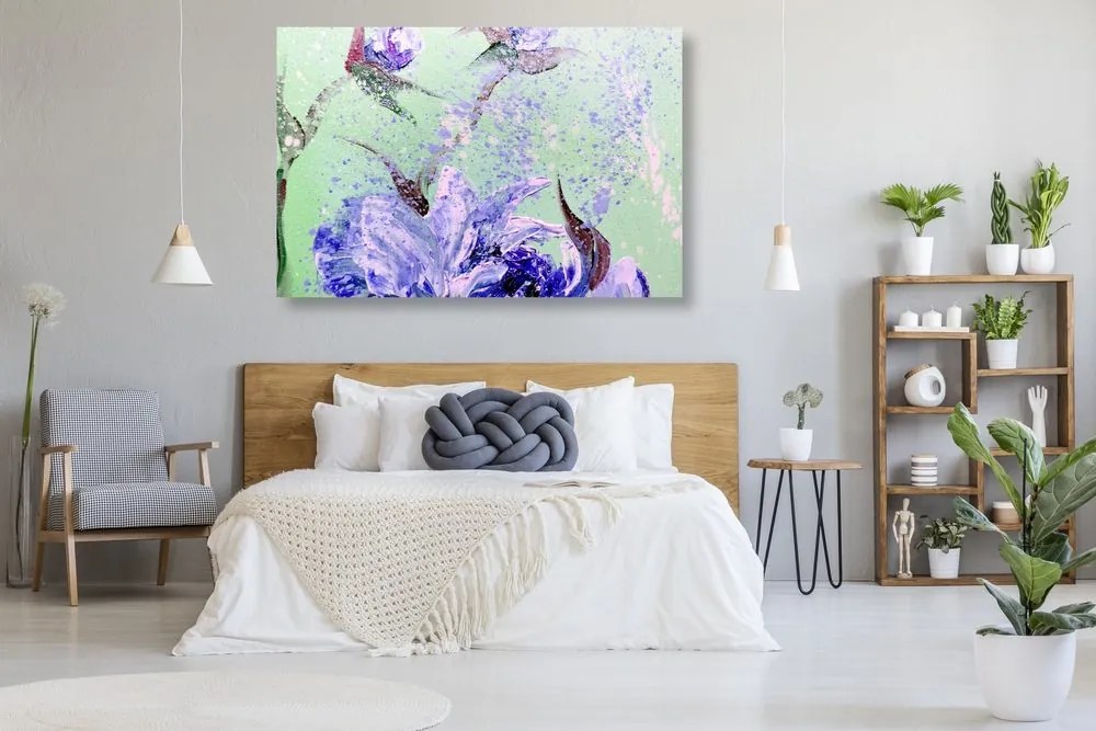 Tablou bujorii moderne pictate