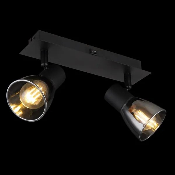 Spot de perete CLAUDE 2xE14/40W/230V negru Globo 54307-2