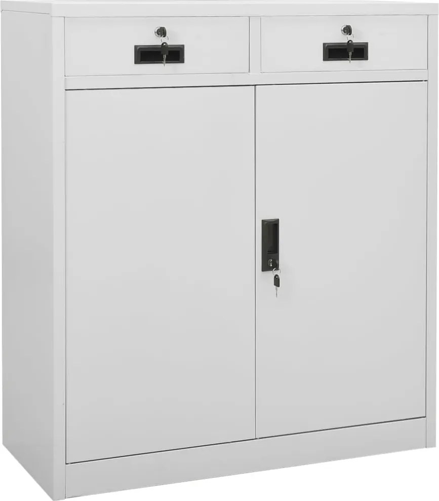 vidaXL Dulap de birou, gri deschis, 90x40x102 cm, oțel