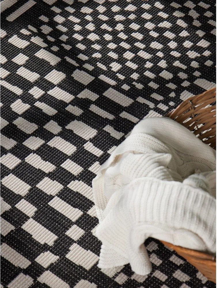 Covor pentru exterior și interior negru/crem 120x170 cm Haringey Barkham – Ted Baker