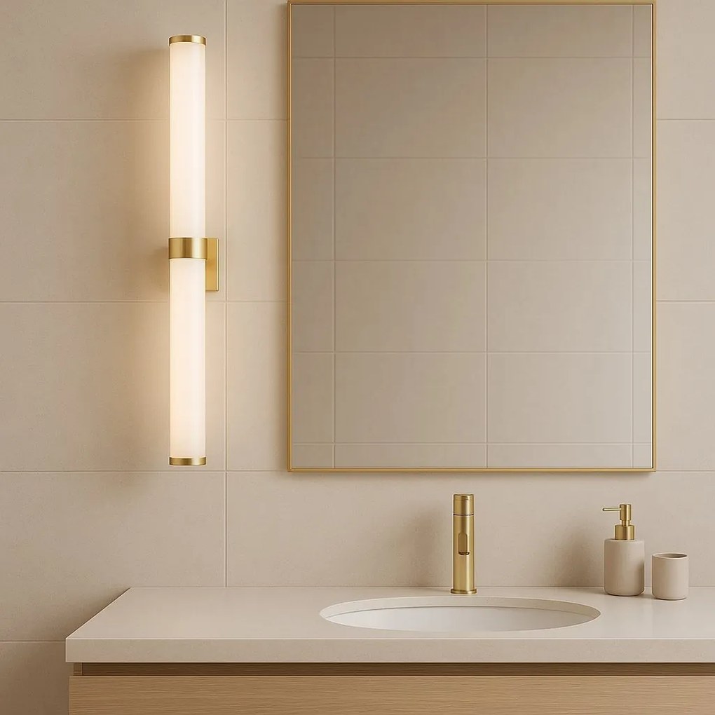 Aplica baie LED, Protectie IP44 alama periata, sticla BATUMI 8926