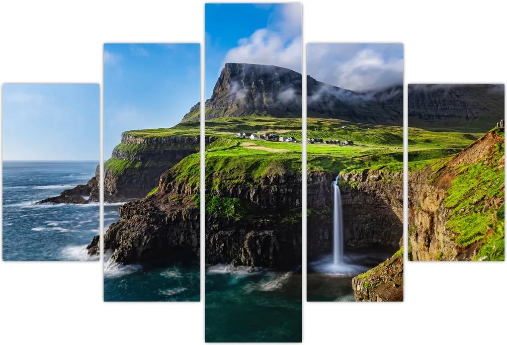 Tablou - Cascada Múlafossur (150x105 cm)