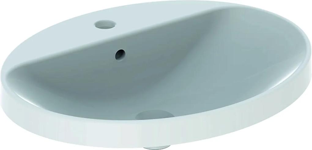 Lavoar oval Geberit VariForm 60x48cm, montare in blat, alb