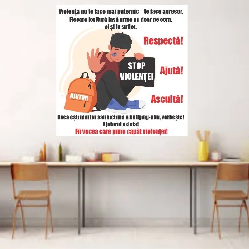 Sticker perete STOP Bullying - STOP Violentei!