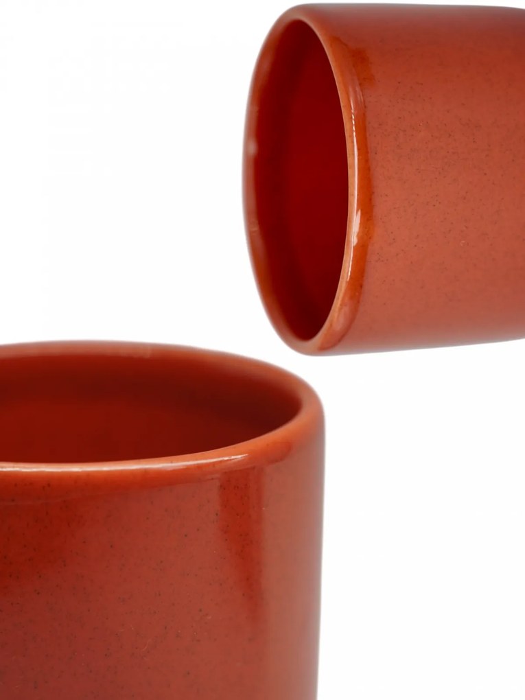 Pahar Cafea NOVUM Mineral Sienna 250 ml (Mineral Sienna Rosu Pal Inchis) Gresie Ceramica Glazurata Manual