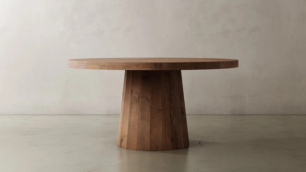 Masa rotunda din lemn masiv • model RODU | Dimensiuni: 152 x 76 cm