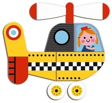 Janod - Set interactiv magnetic MAGNETIBOOK vehicule de transport