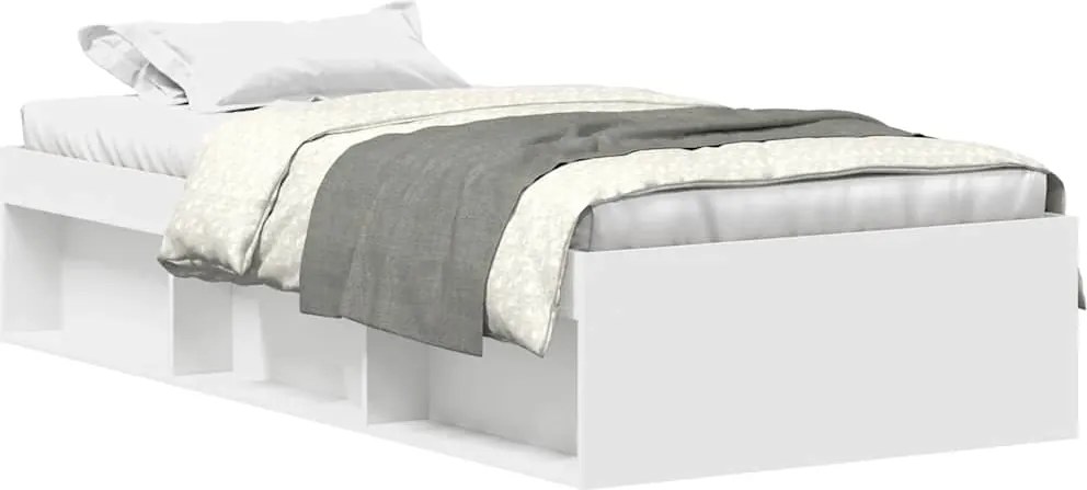 vidaXL Cadru pat, alb, 100x200 cm