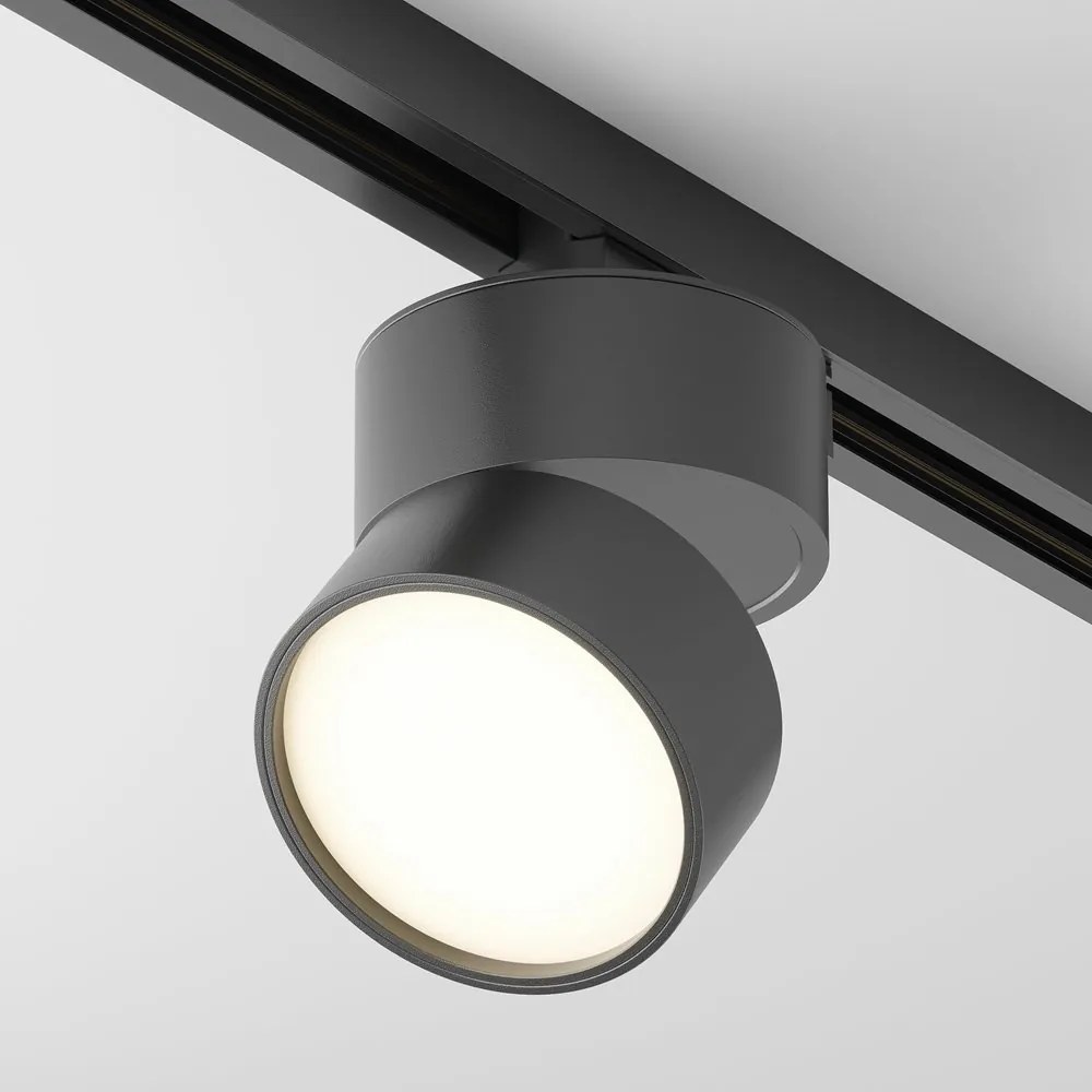 Spot LED, accesoriu pentru sinele monofazate Unity, Onda negru