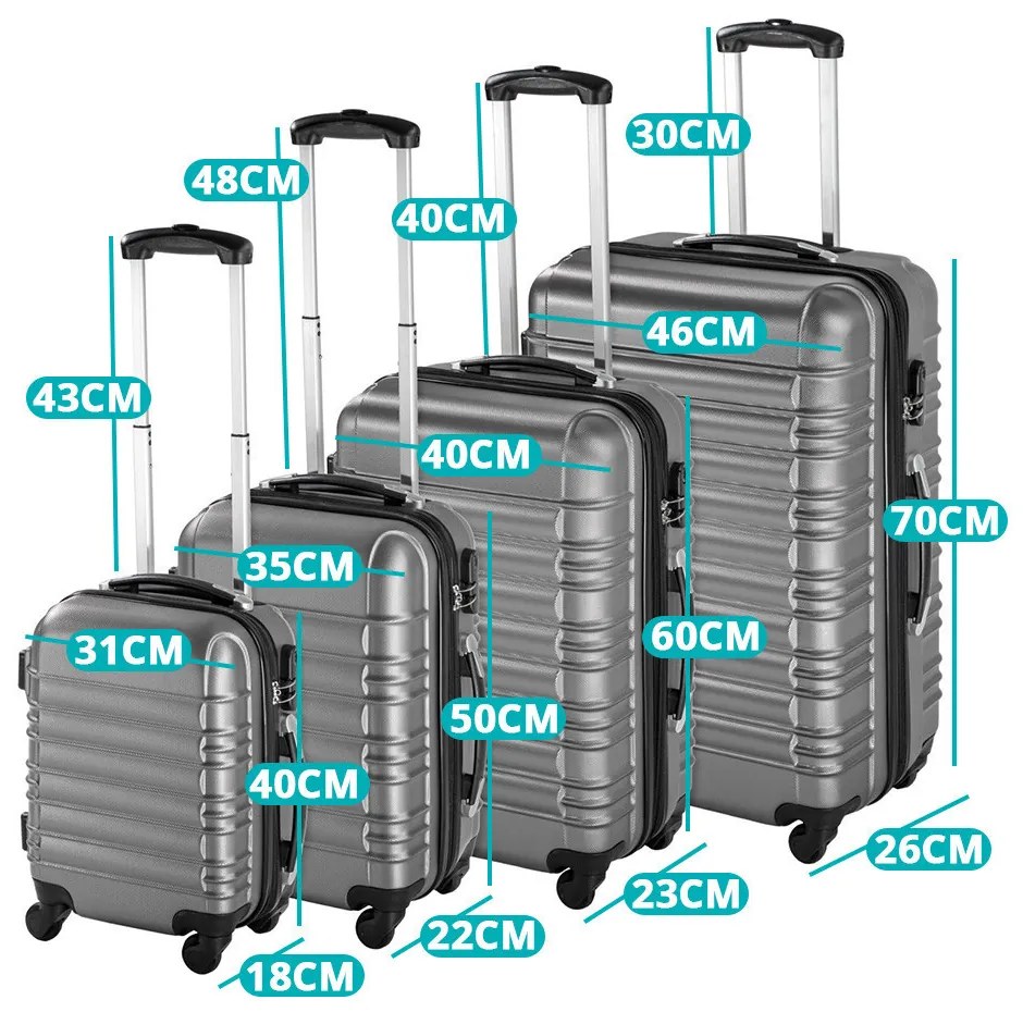 Set de 4 trolere cabina-gri