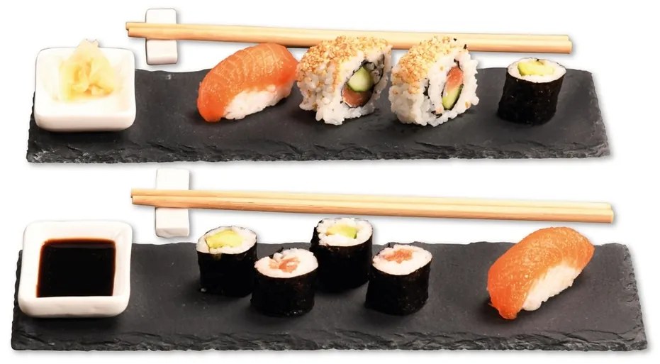 Kesper 38142 Set de sushi din ardezie, 8 piese