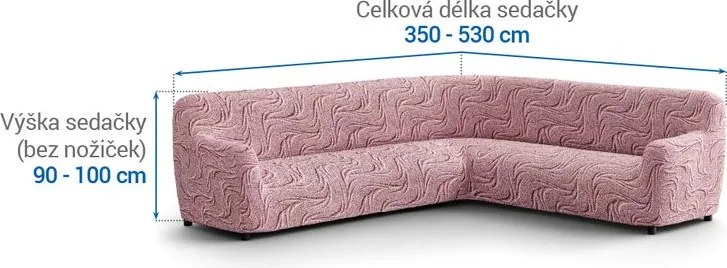 Gaico Huse bielastice BRILLANTE bordo colţar (l. 350 - 530 cm)