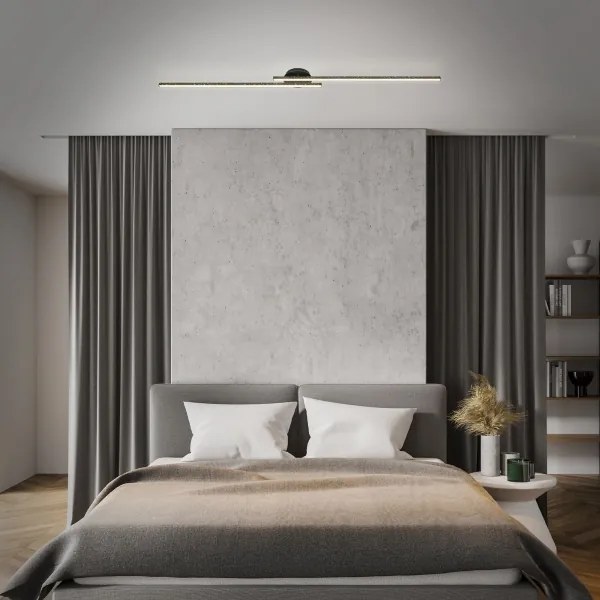 Lustră LED aplicată REY 2xLED/12W/230V negru Briloner 3717-025