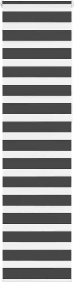 vidaXL Jaluzea tip zebra neagră lățime țesătură 45,9 cm poliester