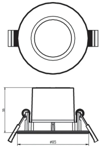 SET 3x plafonieră LED dimabilă pentru baie DIVE LED/5W/230V IP65 Philips