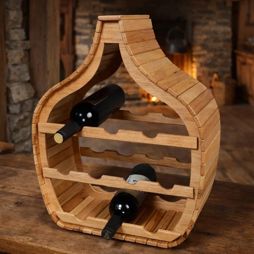 Suport sticle vin din lemn pentru 5 8 10 14 sticle.