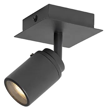 Spotlight modern pentru baie negru pătrat IP44 - Ducha