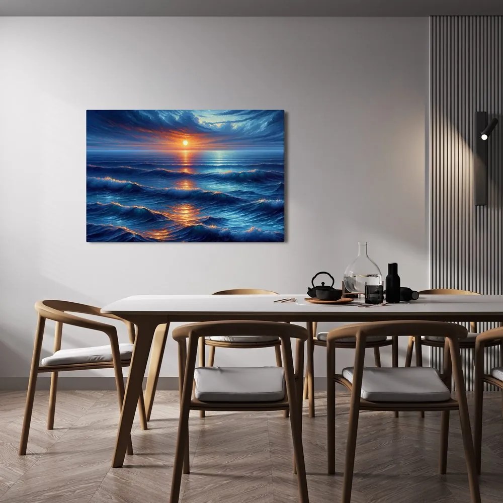 Tablou apus de soare peste ocean