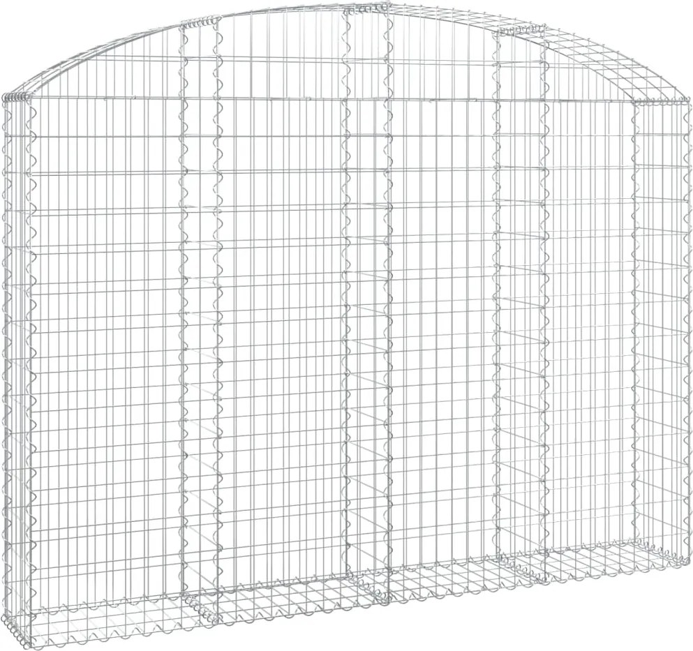 vidaXL Coș gabion arcuit 200x30x140/160 cm fier galvanizat