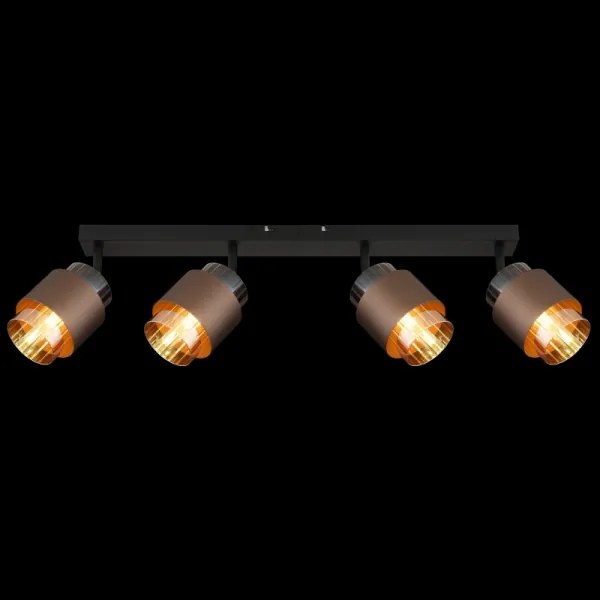 Globo 15560-4C - Corp de iluminat tip spot MILLEY 4xE27/40W/230V, negru/bronz