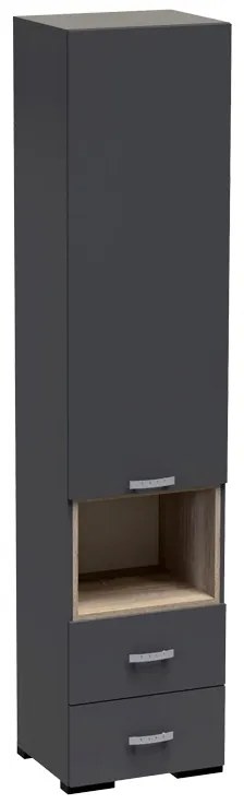 Dulap soldat Toscana Pako World Antracit 50x42x222.5 cm