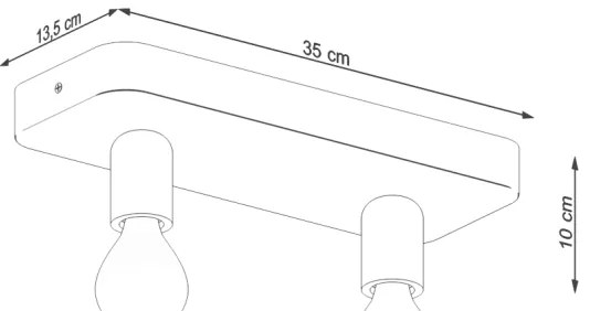 Spot Sollux SL.1157 TAVO 2xE27/15W/230V beton