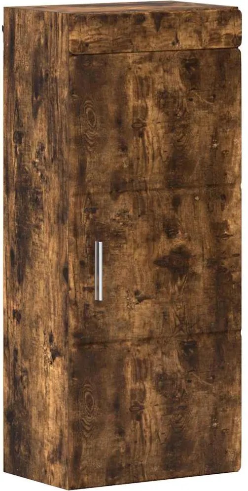 vidaXL Dulap de perete pentru baie TULUM Stejar fumuriu Lemn compozit