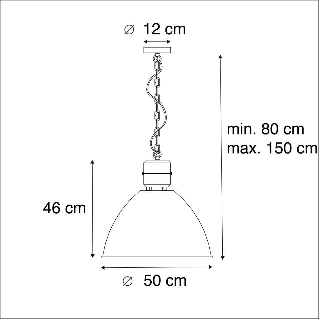 Lampă suspendată industrială ruginită - Flynn