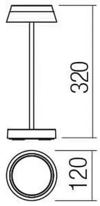 Lampă LED dimabilă de masă Redo 90306 ILUNA LED/2,5W/5V 3000 mAh IP65 alb