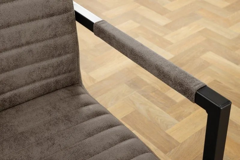 Set 2 scaune cu brate Loft taupe gri/ antracit