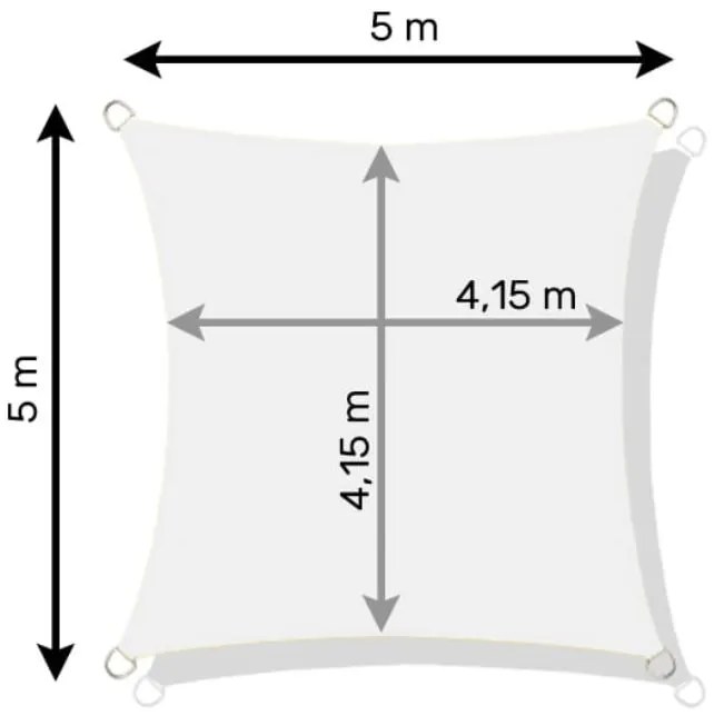 Parasolar de gradina 5x5m bej