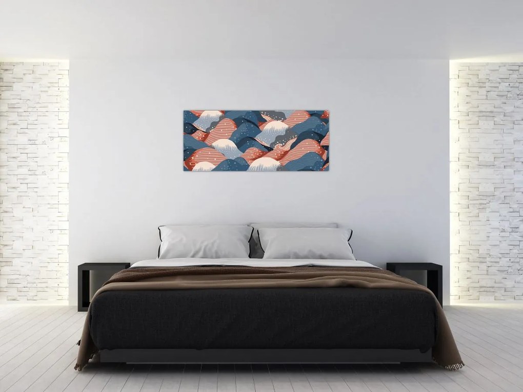 Tablou - Valuri japoneze (120x50 cm)
