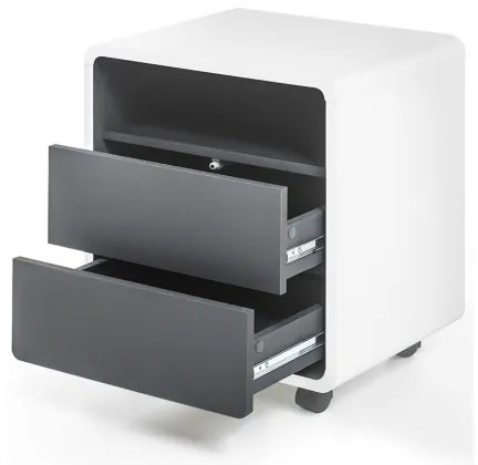 Corp mobil pentru birou TEO, alb/antracit