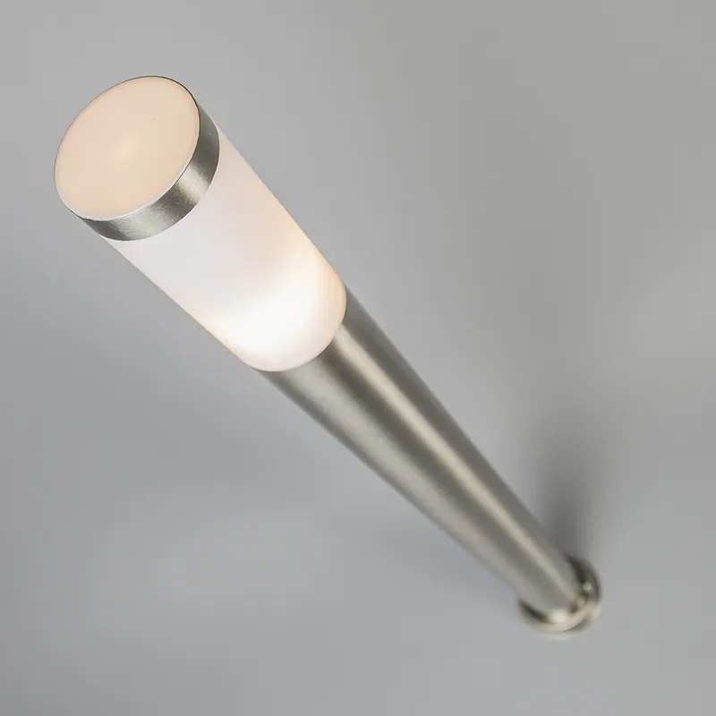 Lampă de exterior modernă pe stâlp din oțel 110 cm IP44 - Rox